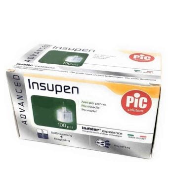 Pikdare Ago Penna Insulina Pic Insupen Advance Gauge 34X3,5 Mm 100 Pezzi