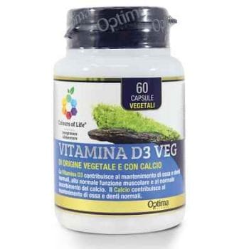 Optima Naturals Colours Of Life Vitamina D3 60 Capsule Integratore Per Muscoli