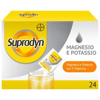 Supradyn Magnesio E Potassio Integratore Con Vitamine B, Acido Folico E Minerali 24 Bustine Effervescenti