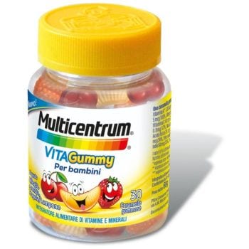 Multicentrum Vitagummy Integratore Vitamine E Minerali Bambini 3+ Anni Vitamina D Iodio 30 Caramelle
