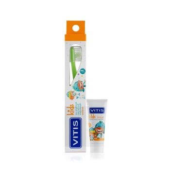 Vitis Kids Spazzolino Bambini +2 Anni + Gel Dentifricio 8 Ml