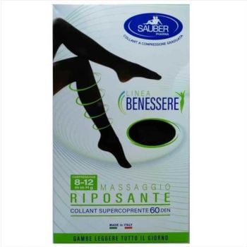 Collant Supercoprente 60 Denari Base Nero Pois Piccoli Bianchi Taglia 2