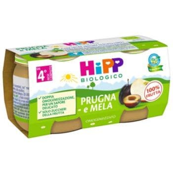 Hipp Bio Omogeneizzato Prugna E Mela 2X80 G