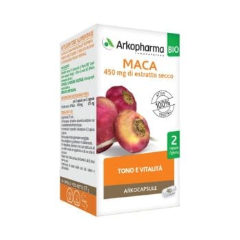 Arkocapsule Maca Bio Integratore Tonico Adattogeno 40 Capsule