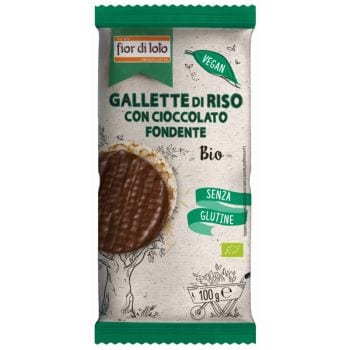 Fior Di Loto Gallette Di Riso Con Cioccolato Fondente 100 G