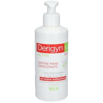 Derigyn 5,5 Active Fast Sapone Mani E Corpo Igienizzante Conclorexidina E Tea Tree Oil Ad Azione Antibatterica 300 Ml