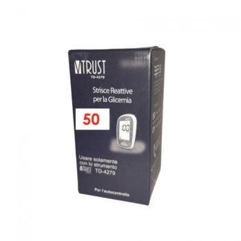 Strisce Misurazione Glicemia Vtrust Td-4279 Gluc 50 Pezzi