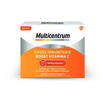 Multicentrum Difese Immunitarie Boost Vitamina C Integratore Alimentare Sali Minerali Vitamine 14 Bustine