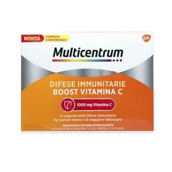Multicentrum Difese Immunitarie Boost Vitamina C Integratore Alimentare Sali Minerali Vitamine 28 Bustine