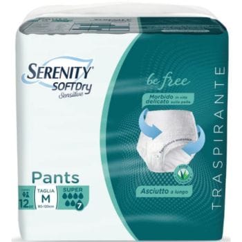 Serenity Softdry Sensitive Pants Super M 12 Pezzi