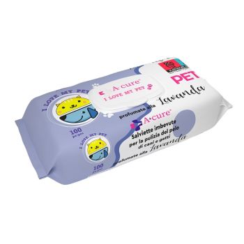 A+Cure I Love My Pet Salviette Pop-Up Lavanda 100 Pezzi Ricarica