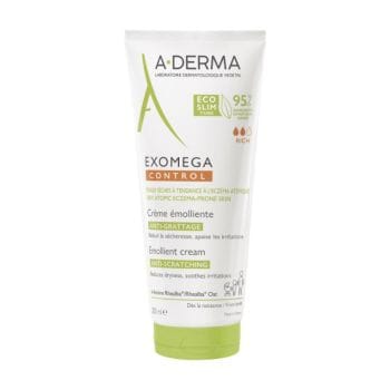 A-Derma Exomega Control Crema Emolliente Sterile Anti-Grattage Per Pelle Secca O A Tendenza Atopica 200 Ml