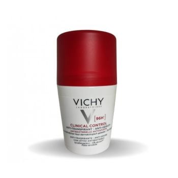Vichy Deodorante Clinical Control 96H Anti -Traspirante. No Alcool. Anti -Batterico. Ipoallergenico. Pelli Sensibili. Anti -Odore. 50 Ml
