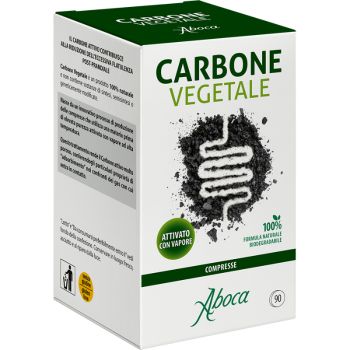 Aboca Carbone Vegetale Integratore Per La Riduzione Dell'eccessiva Flatulenza 90 Compresse