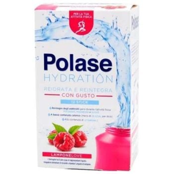 Polase Hydration Integratore Energetico Con Magnesio E Potassio Gusto Lampone 12 Bustine