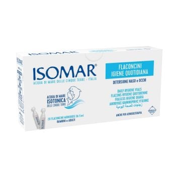 Euritalia Pharma (Div.coswell) Isomar Soluzione Isotonica Acqua Mare Igiene Quotidiana 20 Flaconcini Monodose 5 Ml