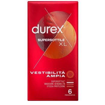 Profilattico Durex Supersottile Xl 6 Pezzi