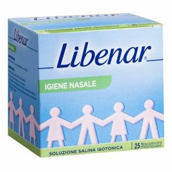 Soluzione Salina Isotonica 0,9% Libenar Per Igiene Nasale 25Flaconcini Monouso X 5 Ml