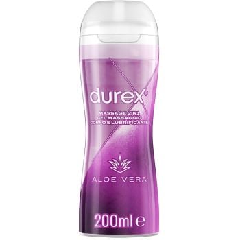 Durex Massage 2 In 1 Gel Massaggio Corpo E Lubrificante Aloevera 200 Ml