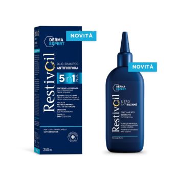 Restivoil Derma Expert Sistema Antiforfora 5 In 1 Shampoo 250 Ml + Siero 150 Ml