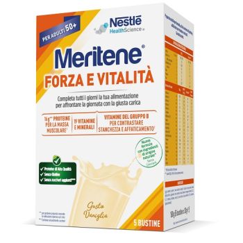 MERITENE FORZA E VITALITÀ VANIGLIA 5 BUSTINE DA 30G - INTEGRATORE ALIMENTARE