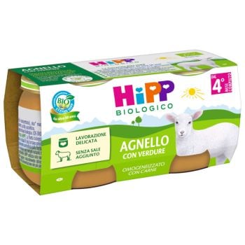Hipp Bio Omogeneizzato Agnello Con Verdure 2 Pezzi Da 80 G