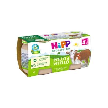 Hipp Bio Omogeneizzato Pollo E Vitello 2 Pezzi Da 80 G