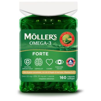 MÖLLER'S OMEGA 3 FORTE - INTEGRATORE OLIO DI PESCE 160 CAPSULE