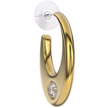 BJT348 ORECCHINO IN ACCIAIO PLACCATO ORO PIANOSA GP
