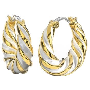 BJT364 ORECCHINO ALARA WHITE GOLD PLATED