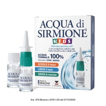 ACQUA DI SIRMIONE KIDS NEBULIZZAZIONE SOFT ACQUA TERMALE 100% 6 FLACONCINI PLURIDOSE X 15 ML - DISPOSITIVO MEDICO CLASSE I