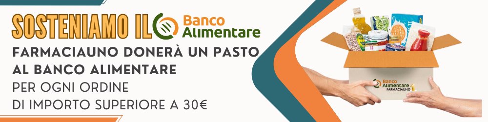 Farmacia Uno - Sosteniamo il Banco Alimentare - Farmacia Uno donerà un pasto al Banco Alimentare per ogni ordine di importo superiore a 30€